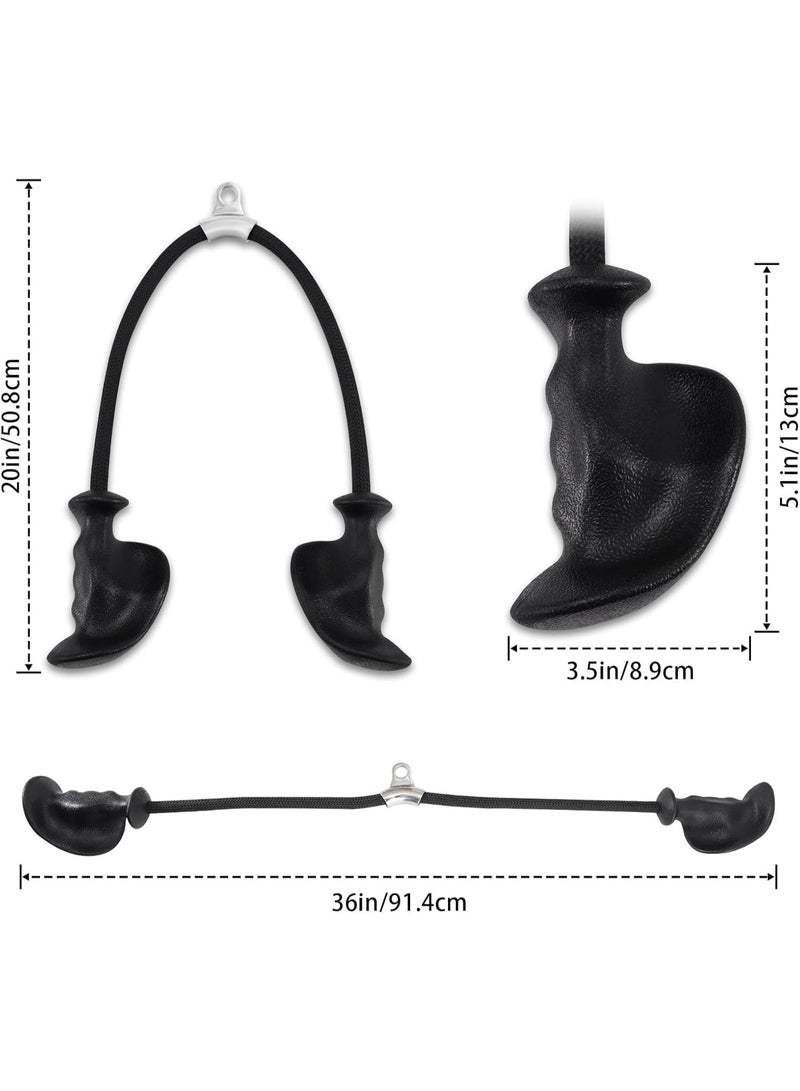 SportQ Triceps Ergonomi Cable Rope – Ergonomic Palm Design, TPE Grip Anti-Skid & Sweatproof, Heavy Duty Braided Nylon Rope Up to 430 kg, 304 Stainless Steel, Arm Exercises & Triceps – SportQ - Image 4